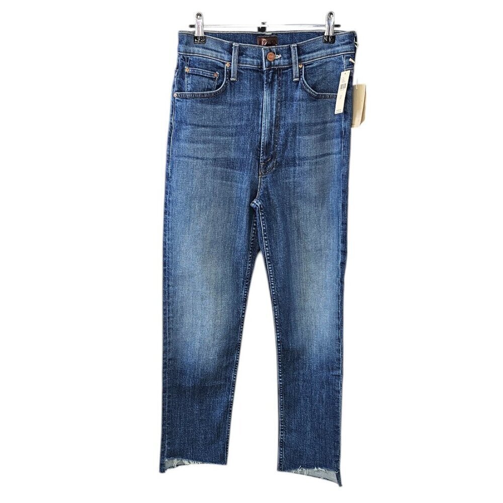 MOTHER The Rider High-Rise Ankle Step Fray Jeans, Loafers and Lassos, 27, NWT